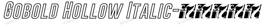 Gobold Hollow Italic字体转换